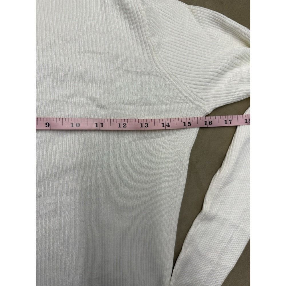 Fashion Nova Women's Ivory/White Ribbed Turtleneck Sweater Long Sleeve. Sz L.NWT - Picture 6 of 12